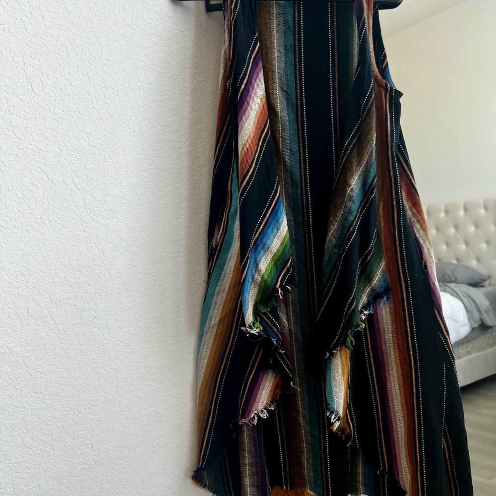 L&B Multicolor Striped Aztec Vest